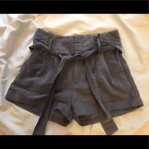 Gray paper bag shorts